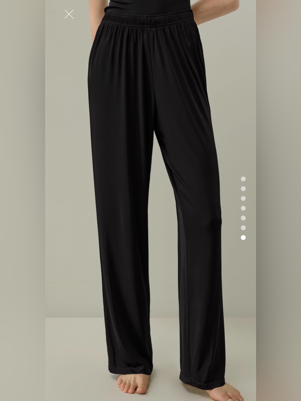 LILYSILK Stretch Silk Black Lounge Pants